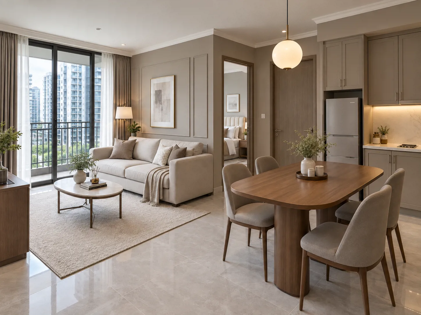 Hasil setelah dikerjakan — Interior Apartemen Klasik di Jakarta Selatan