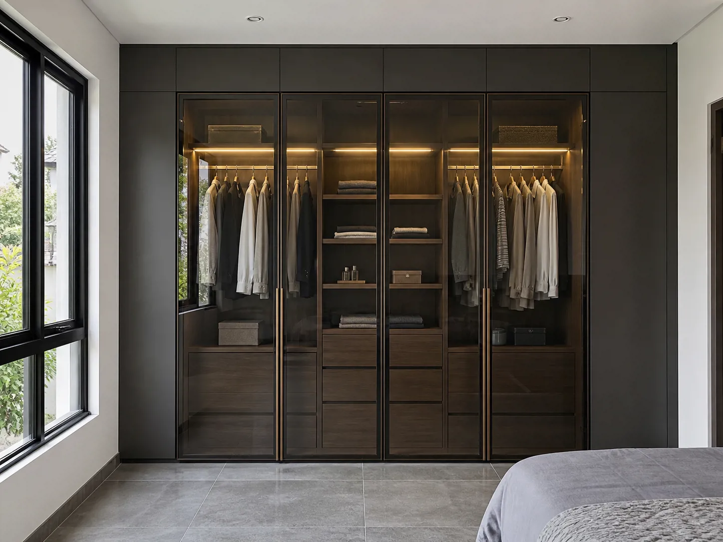 Wardrobe Kaca Smoke di Tangerang Selatan