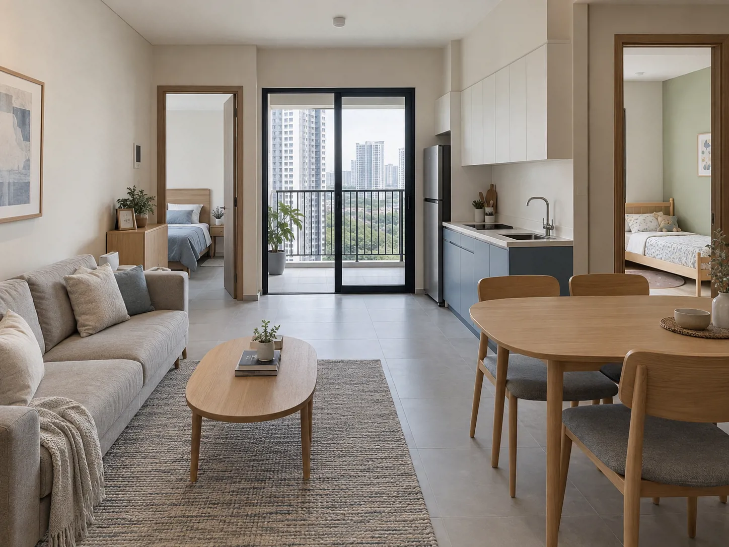 Interior Apartemen 2 Bedroom Keluarga di BSD City