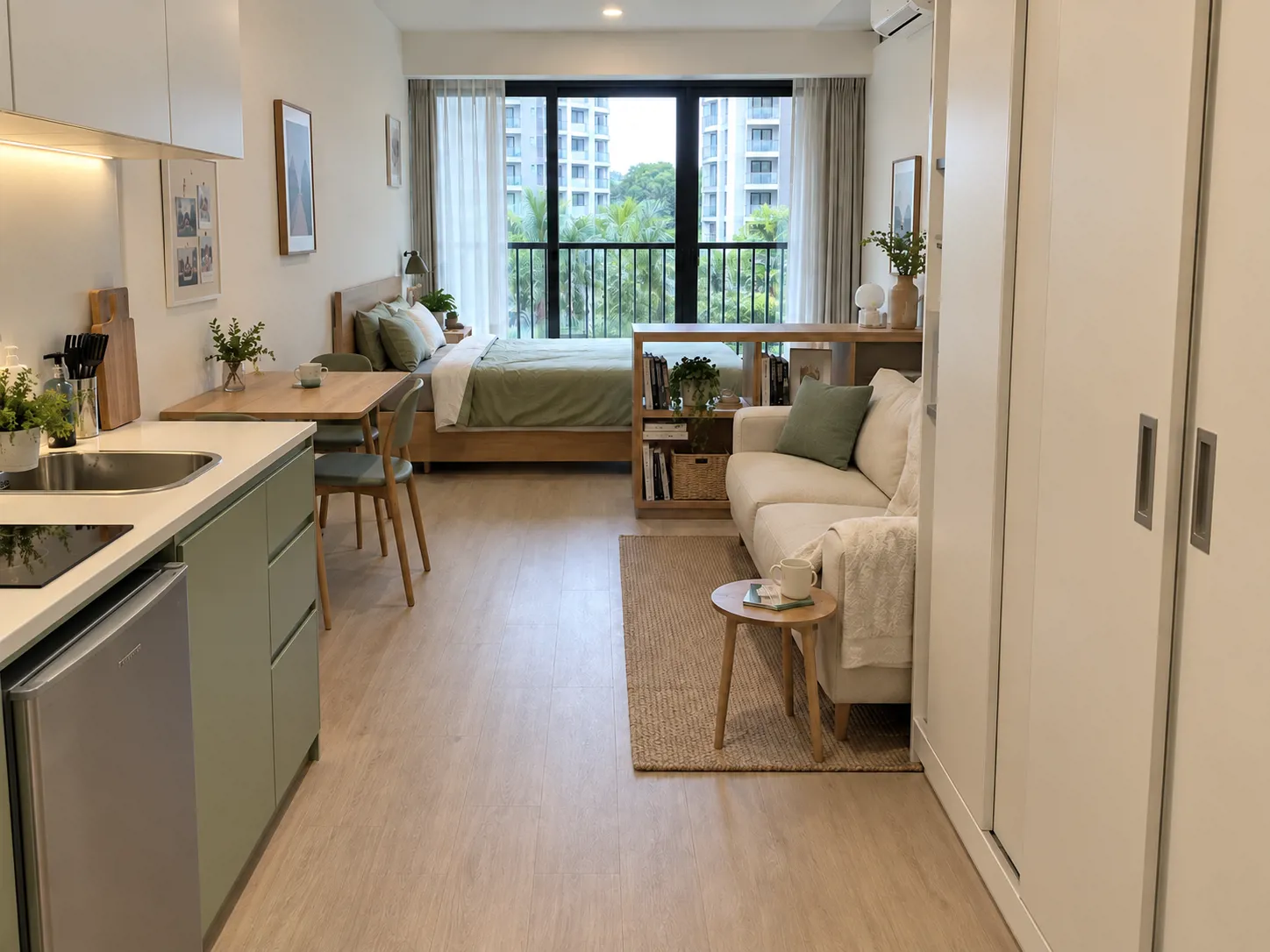 Hasil setelah dikerjakan — Interior Apartemen Studio Compact di Bogor