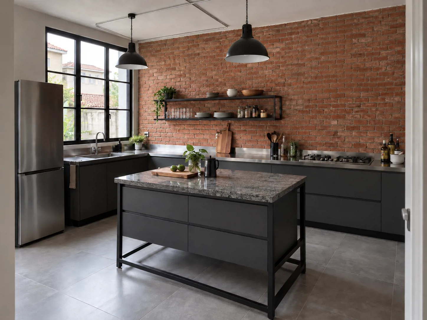 Hasil setelah dikerjakan — Kitchen Set Industrial di Depok